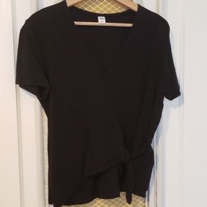 Short Sleeved Wrap Blouse